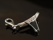 Thomas Sabo  Charm Anhaenger Slip Tanga Höschen schwarz 925 Sterling Silber