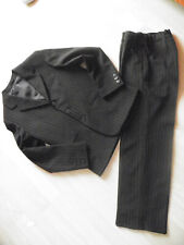 festlicher Jungen Anzug Jacke + Hose  Gr. 140 schwarz Nadelstreifen Whoopi