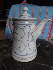 Antike  Kaffeekanne Zwiebelmuster Porzellan Strohblumenmuster/Indisch Blau 2 l