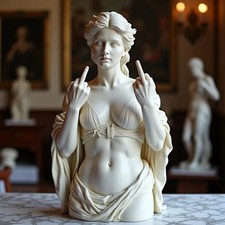 Mittelfinger statue göttin - statue,