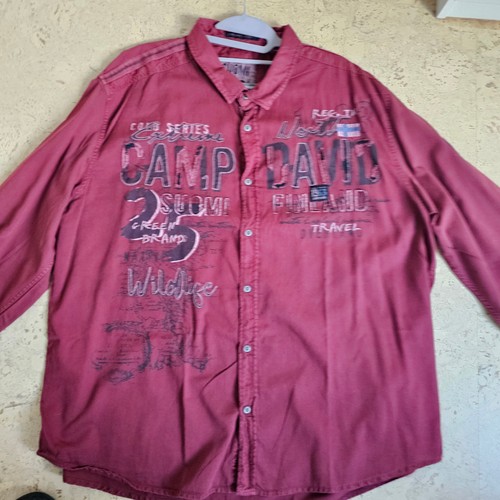 Camp david hemd dunkelrot - david,