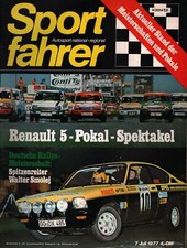 Zeitschrift Sport Fahrer #7 von 1977 Renault 5 Pokal DRM