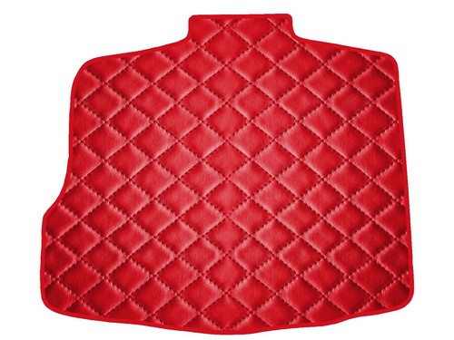 Rot kunstleder kofferraummatte - rot,