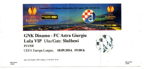 Ticket dinamo zagreb - ec,