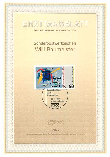 Ersttagsblatt 1989 100 - -,