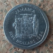 Münze, Jamaika, 5 Dollars, 1994, Norman Manley