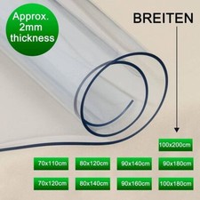 Tischdecke Wasserdicht Tischfolie Transparent Tischschutz  aus PVC   1mm, 2mm
