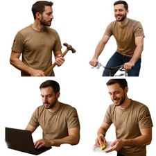 1-5er PACK ORIGINAL BUNDESWEHR T-SHIRTS TROPEN BW T-SHIRT KHAKI JAGD UNTERHEMD