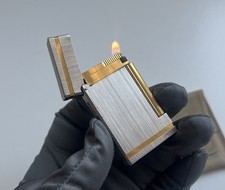 S.T. Dupont Ligne D Linie D Feuerzeug Bicolor Brosse Ungraviert RAR