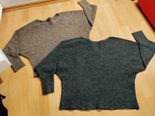2er Set Only Pullover Anthrazit/Grau + Braun Gr. XS Oversized