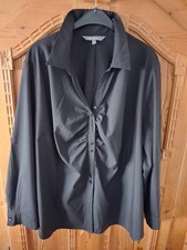 Damenbluse Ulla Popken Langarm Größe 58 Schwarz