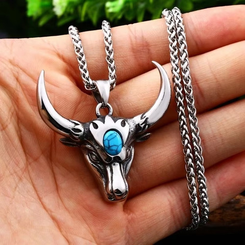 Herrenkette metall schädel - herrenkette,