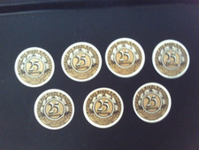 7 NOTGELDSCHEINE DER STADT ECKARTSBERGA  SACHSEN 7 x 25  PFENNIGE  VON 1921