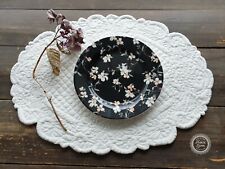 Platzdeckchen Tischset Platzset Untersetzer Baumwolle Quilt ecru oval Shabby