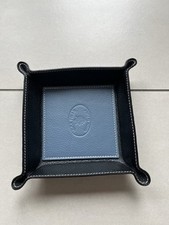 Ablageschale Leder Blau Schwarz