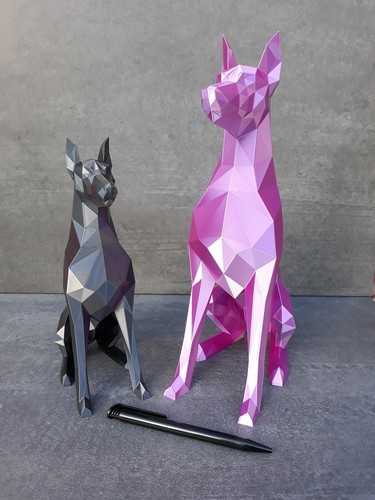 Dobermann design skulptur - dobermann,