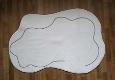 Teppich Neu nordisch oval weiß