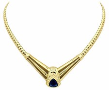 Vintage Dior Gold Blue Crystal
