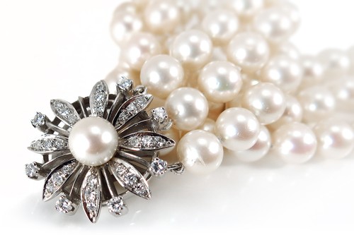 Armband akoya perlen - perlen, diamanten