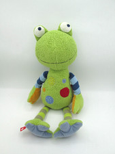 * Schmusetier/Kuscheltier Sigikid Frosch Schlenker Frottee grün Punkte ca. 35cm