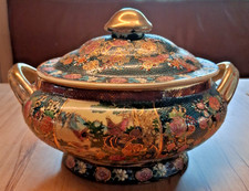 Prächtige Gold verzierte Terrine Deckel N Neapel "Capodimonte" japanischer Stil?