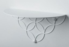 Wandkonsole aus Metall weiß Metallkonsole Wandboard Konsole Wandregal