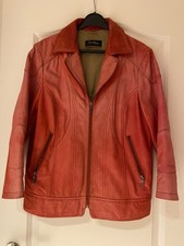 Echt Leder Jacke rot New