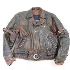 Vtg Hein Gericke Lederjacke Herren Gr. 2XL Motorrad Biker Mantel Classic Gear
