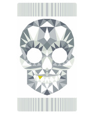 Makower.UK Panel Baumwollstoff Libs Elliot The Watcher Totenkopf 60x 110cm