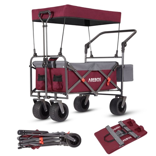 Arebos bollerwagen mit dach - arebos,