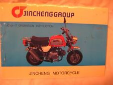 Owners Manual,Betriebsanleitung Jincheng Gorilla 50/70/90 kein Monkey,Honda