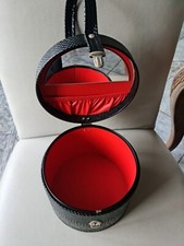 Kosmetik Koffer Vintage Schlangen Muster Schwarz. Sehr gut erhalten. 