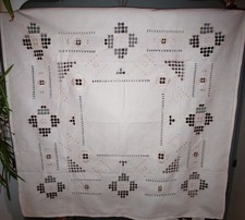Hardanger - Stickerei - Tischdecke - Handarbeit - Advent/Weihnachten - Vintage 