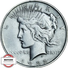 USA KM 150 One Peace Dollar von 1922 in SS-VZ  2335