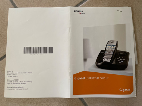 Siemens gigaset s100 150 - siemens,