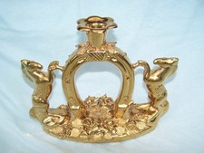 Goldener Kerzenständer Pferde