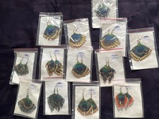 Konvolut Federn bunt silber/goldfarben 80er Modeschmuck