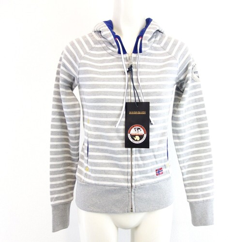 Napapijri hoodie grau weiß - hoodie,