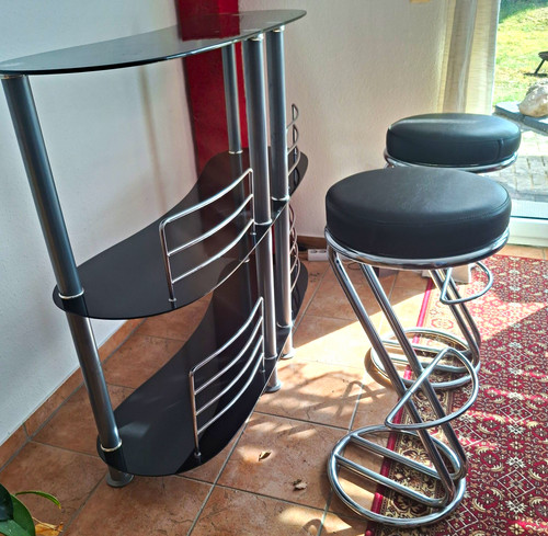 Stehtisch bartisch schwarz - stehtisch/bartisch,