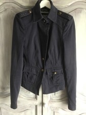 ☀️DRYKORN,  36, S, Blazer, Jacke, blau, Goldene Logoknöpfe, Baumwolle, Basic