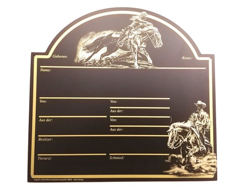Boxenschild stalltafel zum - boxenschild,