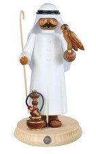 R�ucherfigur R�uchermann gro� Araber mit Falke und Shisha (BxH):14x27cm NEU
