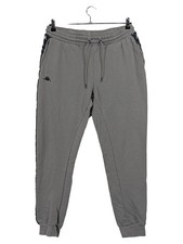 Kappa Herren Jogginghose Grau XL Logo Print Sportlich Baumwolle Polyester