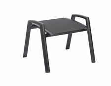Kettler Hocker LEGATO CURVE, Aluminium Anthrazit / Outdoorgewebe Anthrazit