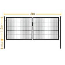 Doppelflügeltor 300 Flügeltor Einfahrtstor Doppeltor Hoftor Gartentor Tor