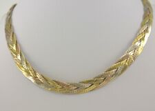 Damen Kette  Tricolor / 925er Silber / ca. 50 cm