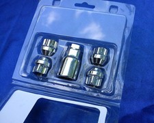 Chrom Radmuttern Felgenschlösser Radsicherung M12 x1,25 Kegel SW19/21 