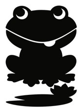 Malfolie Frosch Frösche Tiere m. Kreide Maltafel Tafelfolie Malvorlage Memoboard