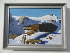 Ölgemälde Bergbauernhof bez. Kitzbühel Gebirge Tirol
