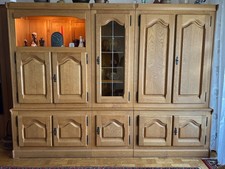 Anbauwand „Dallas“ Eiche massiv – 3-teilig, guter Zustand, zerlegbar